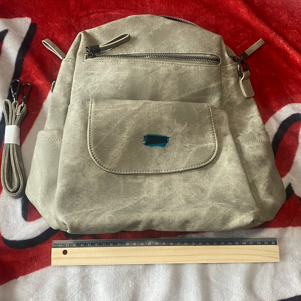 New Lightweight Canvas Convertible Backpack/Shoulder Bag